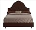 Skyline Furniture 86+2BED(Chocolate) Tufted High Arch Bed in Chocolate Size: Queen