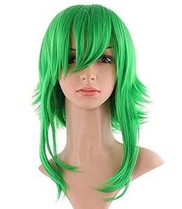 MapofBeauty Green Costume Cosplay Party Wig
