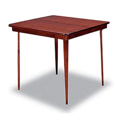 Straight Edge Wood Folding Card Table in Cherry