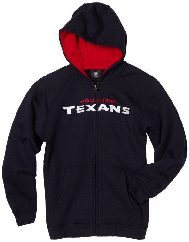 NFL Boys' Houston Texans Sportsman Zip Ft Fleece Hoodie - R18C4Q32 (Deep Obsidan, Medium)