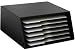 Black Leather Vertical Letter Sorter