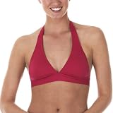 Mossimo Black: Wide-Band Halter Swim Top - Berry
