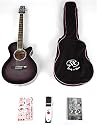 SX FG1K CBK Black Acoustic Guitar Package w/Carry Bag, and Instructional DVD