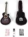 SX GRA1K CBK Black Acoustic Guitar Package w/Carry Bag, Instructional DVD and Strap