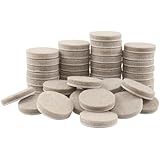 Self-Stick 1-Inch Furniture Round Felt Pads for Hard Surfaces, Oatmeal, 48-Piece