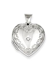 Sterling Silver Diamond Heart Locket
