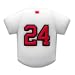 CAPerz - Baseball Jersey No. 24 - White/Red/Black