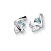 Blue Topaz and Diamond Sterling Silver Earrings