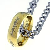 Lord of the Rings Stainless Steel 14ct Gold plated The one Ring include Stainless Steel Chain