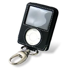 PDAIR レザーケース for iPod nano(3rd Gen) ホルダー付 スリーブタイプ(ブラック) PALCIPDN3HS/BL