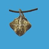 Antique Brass Stingray Pendant
