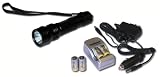 10W Luxeon K2 LED TL10008 Flashlight with 4 RCR123A 750mAh Rechargeable Li-Ion batteries and Smart charger