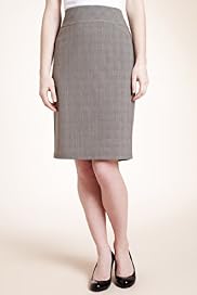 Knee Length Wide Waistband Pencil Skirt
