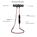 Bluetooth Headset, Sweatproof V4.0 Wireless Bluetooth Earphones In-Ear Noise Cancelling Headphones Earbuds with Microphone & Stereo for Running Sports with Magnet Attraction (Red)