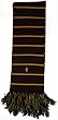 Men's Polo by Ralph Lauren Winter Scarf 100% Wool Burgundy with Yellow and Black Stripes