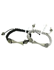 925 Sterling Silver 2.65ct Diamond Macrame Bracelet Fashion Jewelry