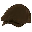 Men's Winter Wool Snap Open Duck Bill Curved Ivy Cabby Driver Hat Cap Brown S/M