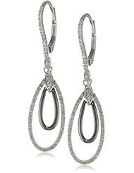 10k White Gold Diamond Tear Drop Earrings (1/3 cttw, I-J Color, I2-I3 Clarity)