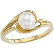 14K Yellow Gold Akoya Cultured Pearl Ring - 6.00mm