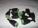 2.1mm x 5.5mm Male CCTV Power Plug Adapter - 10 Pack