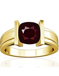 14K Yellow Gold Cushion Cut Ruby Solitaire Ring