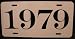 1979 YEAR LICENSE PLATE