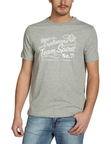 Camel Active Herren T-Shirt Regular Fit 198257, Gr. 48 (S), Grau (30 silver melange) Preisvergleich