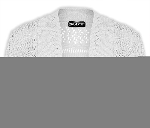 Girls Crochet Bolero Shrug Kids Knitted Short Sleeve Cardigan New Age 2-13 Years