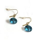 Image of Les Nereides Blue Glass Earrings
