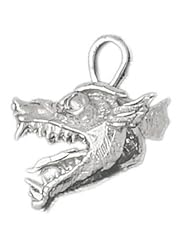 Clevereves 14K White Gold Pendant Dragon Head 8.1 - Gram(s)