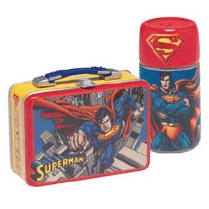  Superman Lunchbox Salt & Pepper Shakers