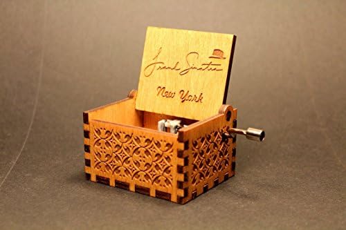 Engraved Wooden Music Box New York Frank Sinatra