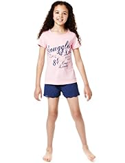 Pure Cotton Broderie Shortie Pyjamas