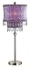 Lite Source LS-20295PS/LAV Sandy Table Lamp, Polished Steel with Lavender Beaded Shade