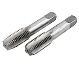 uxcell ねじ切中タップ 転造タップ　ハンドプラグタップ　スクエアヘッド　HSS　4フルート　M16　ネジ　2個