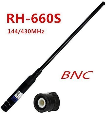 Original RH-660S 10W Telescoping Dual Band BNC High Gain Antenna for Walkie Talkies