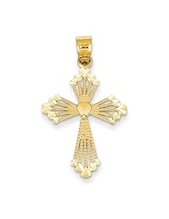 14k Yellow Gold Passion Cross Pendant. Metal Wt- 1.24g