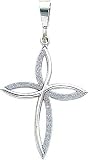 14K White Gold Passion Cross Pendant Charm Jewelry