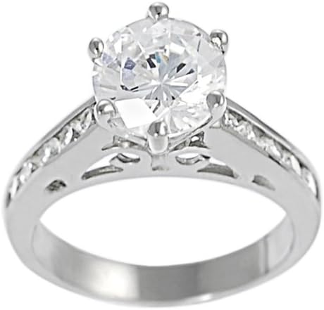 Brinley Co. Sterling Silver Cubic Zirconia Engagement Ring