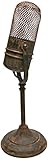 Design Toscano MHZ063 Vintage Metal Microphone Sculpture, Rust