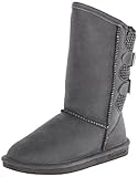 BEARPAW Women's Boshie Winter Boot, Black/Distressed, 11 M US