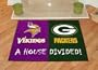 Fanmats 8462 Minnesota Vikings Green Bay Packers House Divided Rug
