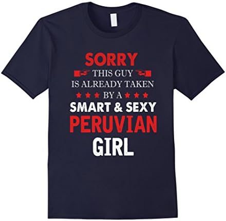 Men's Peru Shirt Peruvian Girlfriend T-shirt This Guy is Taken Men Medium Navy