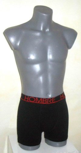 3 er Set Herrenboxer-Retroshorts von Hombre, Baumwolle mit 5% Elasthan in 2 Farbvarianten