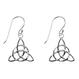 Sterling Silver Triquetra Celtic Earrings