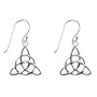 Sterling Silver Triquetra Celtic Earrings