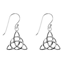 Sterling Silver Triquetra Celtic Earrings