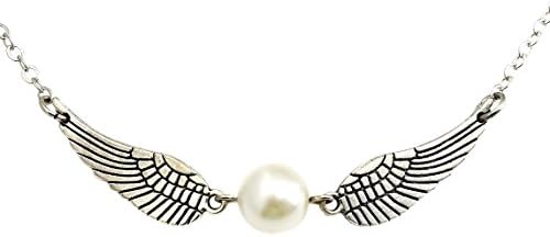 Harry Potter Golden Snitch Pendant Necklace Wings Chain Gift (16 Inches)