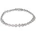 Eve's Addiction Sparkling CZ Tennis Bracelet with Vintage Style Edging