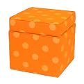 Kids' Polka Dot Storage Ottoman - Orange